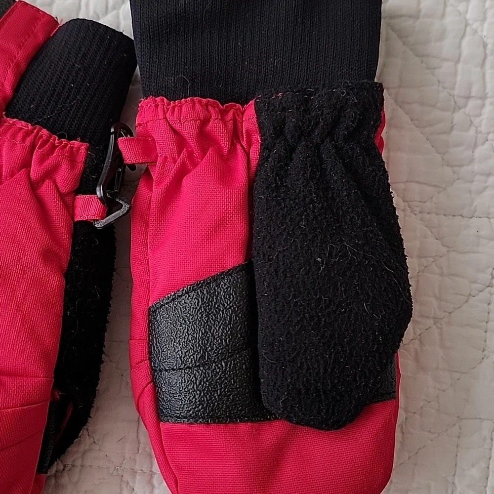 Obermeyer Red and Black Kids Mittens
